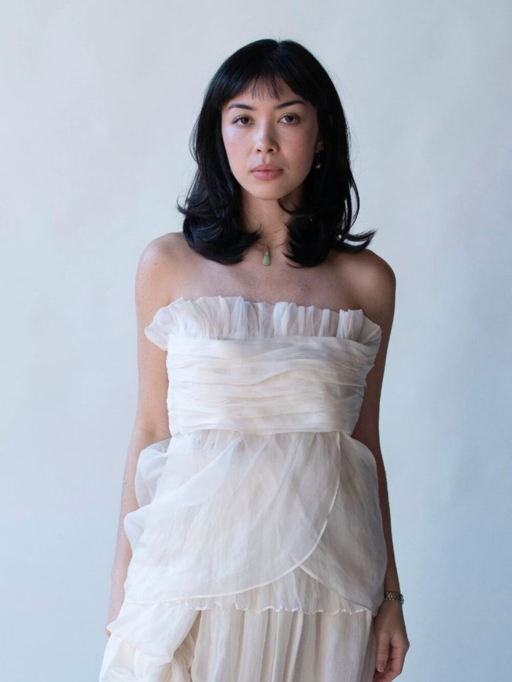 Vintage designer organza top in x-small/small (Gianfranco Ferré)